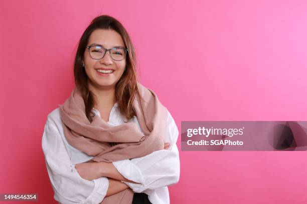 young lady with glasses - reading glasses isolated stock pictures, royalty-free photos & images