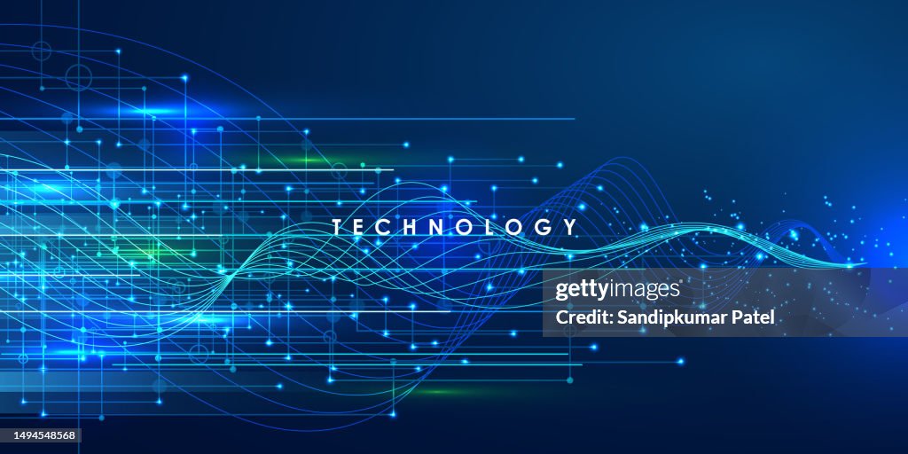 Erweiterung des Lebens. Bunter Explosionshintergrund mit verbundener Linie und Punkten, Wellenfluss.