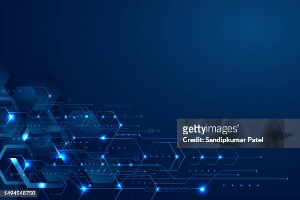 vector hexagons pattern. geometric abstract background with simple hexagonal elements. - technology stock illustrations