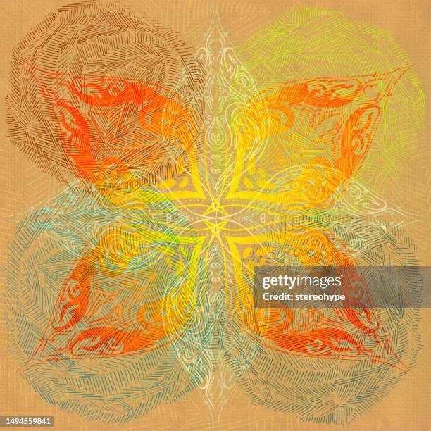 the four elements - border crossing stock illustrations