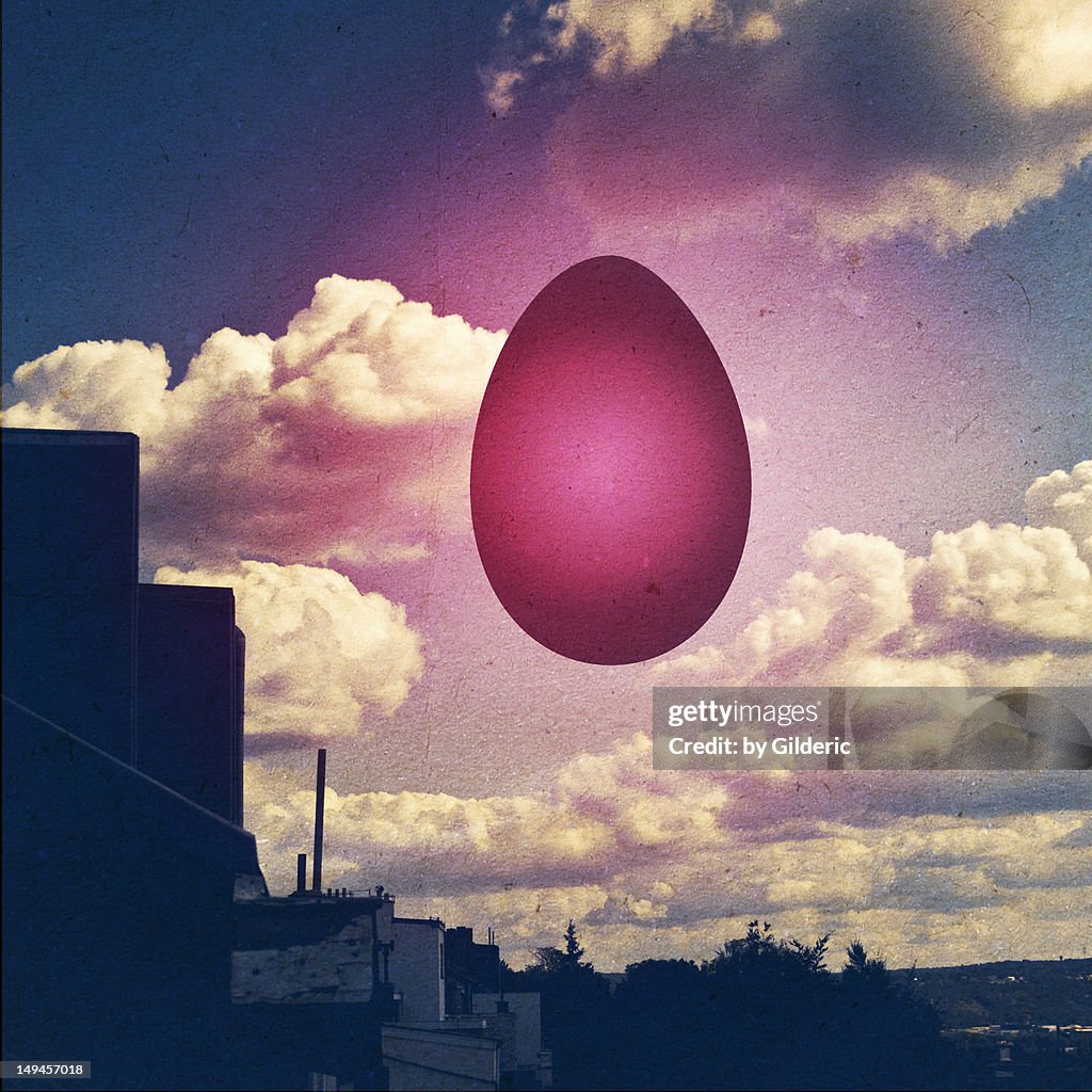 Egg against sky