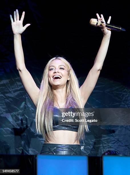 Havana Brown performs at the DTE Energy Center on July 28, 2012 in Clarkston, Michigan.