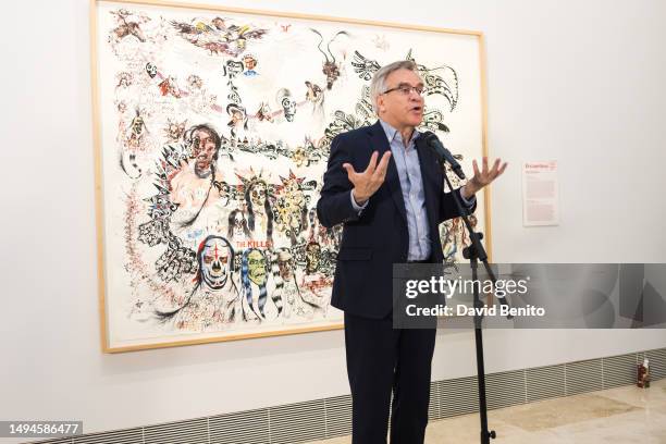 Guillermo Solana attends the "Encuentros: Obras de la Colección TBA21" Press Conference at Thyssen Museum on May 30, 2023 in Madrid, Spain.