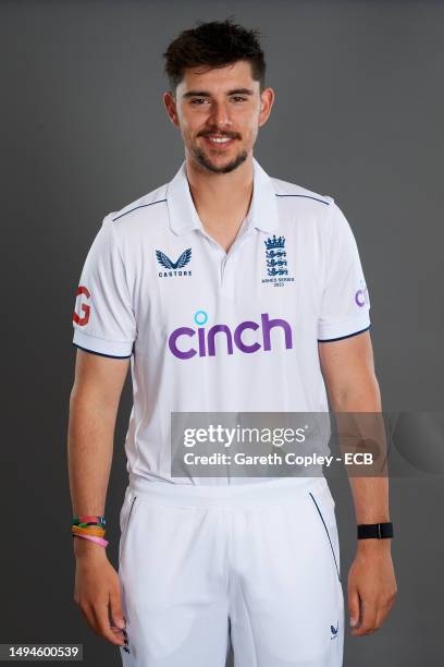 Josh Tongue of England poses for a portrait on May 30, 2023 in London, England.