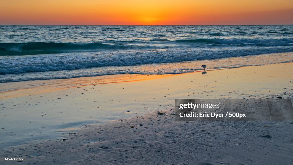 Scenic view of sea against sky during sunset,Anna Maria,Florida,United States,USA