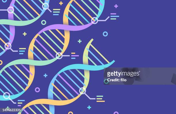 modern science dna statistics helix background - genetic research stock illustrations