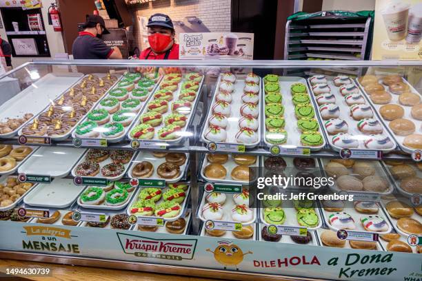 Mexico City, Mexico, Krispy Kreme Doughnut display.