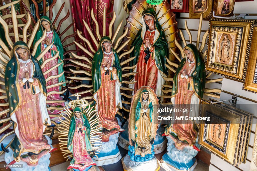 Mexico City, Mexico, religious icons, Virgin Our Lady of Guadalupe, statues in gift shop