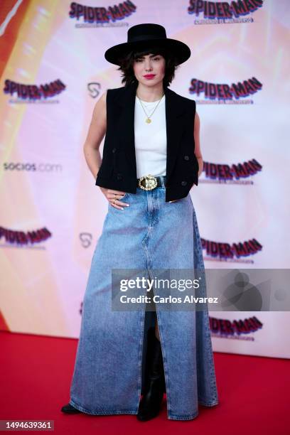 Paloma González attends the premiere of "Spider-Man: Cruzando El Multiverso" at the Callao cinema on May 30, 2023 in Madrid, Spain.