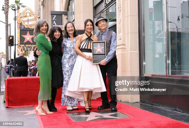 Tamlyn Tomita, Lauren Tom, Rosalind Chao, Ming-Na Wen, and James Hong attend ceremony honoring Ming-Na Wen with a star on the Hollywood Walk of Fame...