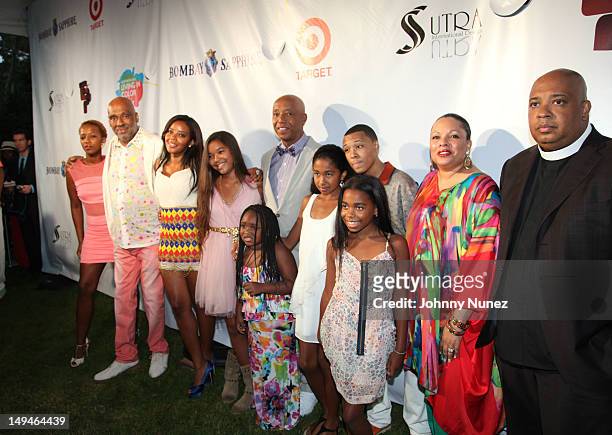 Guest, Danny Simmons, Angela Simmons, Ming Lee Simmons, Miley Simmons, Russell Simmons, Russy Simmons, Justine Simmons and Joseph 'Rev Run' Simmons...