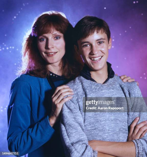 Los Angeles Actors Wil Wheaton and Gates McFadden of Star Trek: The Next Generation, pose for a portrait circa 1987 in Los Angeles, California