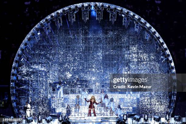 Beyoncé performs onstage during the “RENAISSANCE WORLD TOUR” at the Tottenham Hotspur Stadium on May 30, 2023 in London, England.