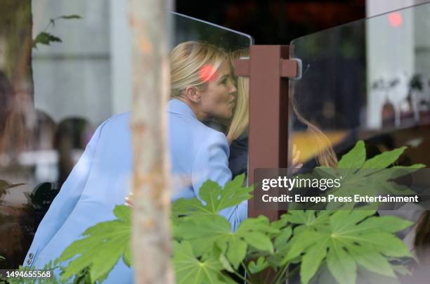 Valeria Mazza and Cristina Tarrega meet in a restaurant on May 30 in Madrid, Spain.