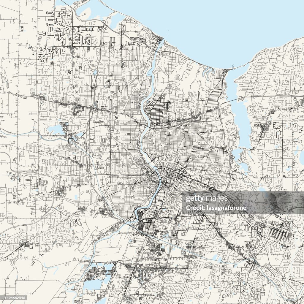 Rochester New York Usa Vector Map High-Res Vector Graphic - Getty Images