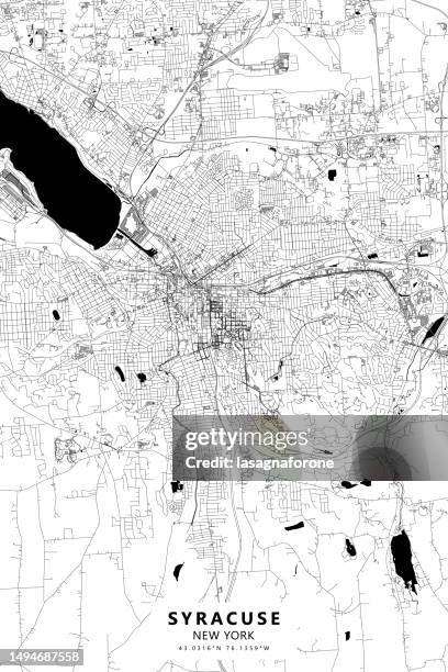 syracuse, new york, usa vector map - syracuse new york stock illustrations