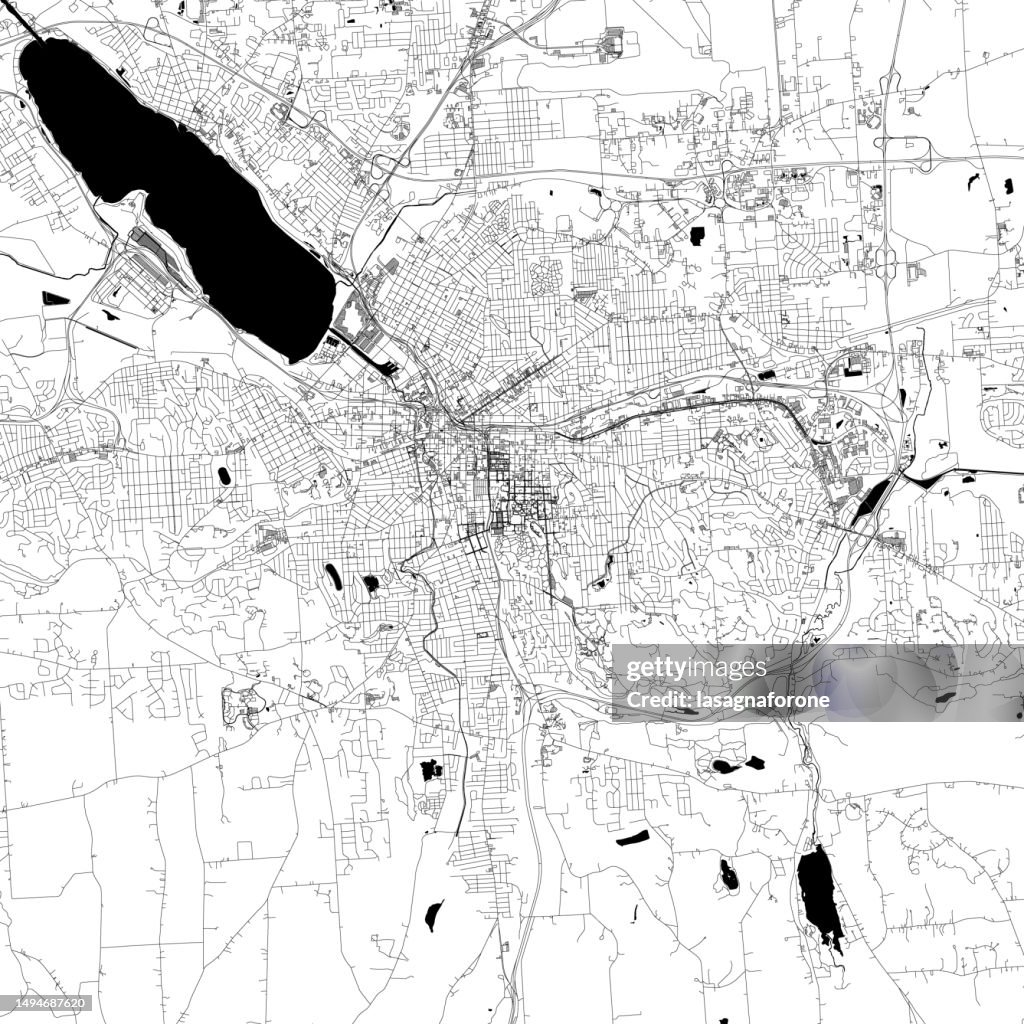 Syracuse, New York, USA Vector Map