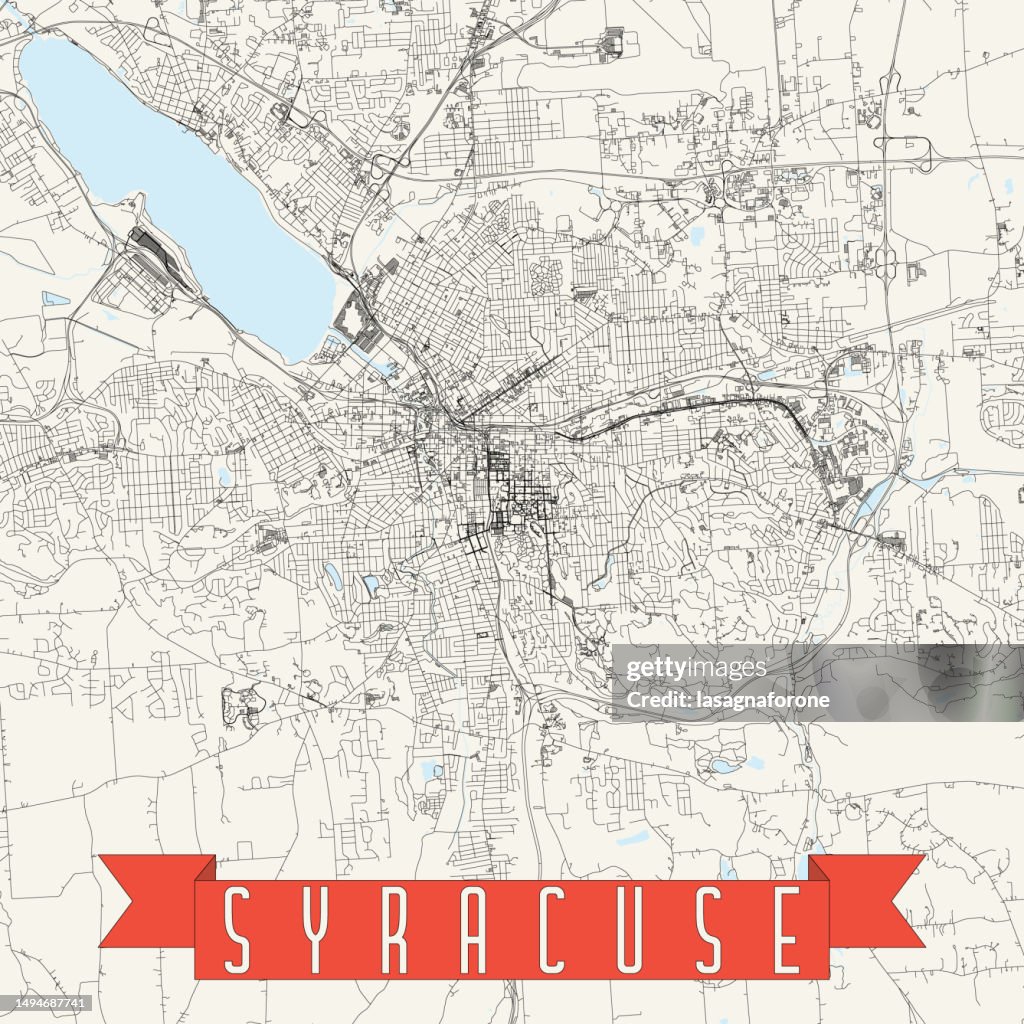 Syracuse, New York, USA Vector Map