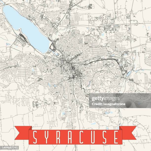 syracuse, new york, usa vector map - syracuse new york stock illustrations
