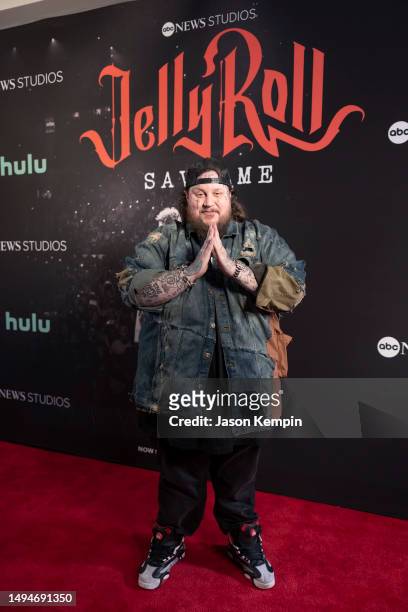 Jelly Roll attends the "Jelly Roll: Save Me" Documentary World Premiere at the Ryman Auditorium on May 30, 2023 in Nashville, Tennessee.