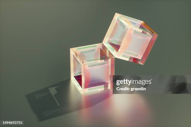 arrière-plan de cubes - verre dépoli photos et images de collection