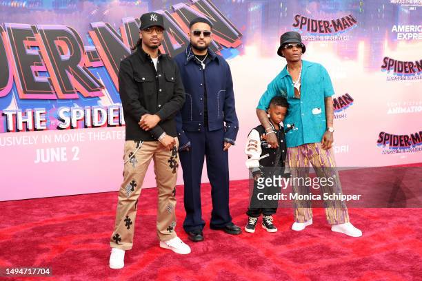 Metro Boomin, NAV and Wizkid attend the world premiere of "Spider-Man: Across The Spider-Verse" at Regency Village Theatre on May 30, 2023 in Los...
