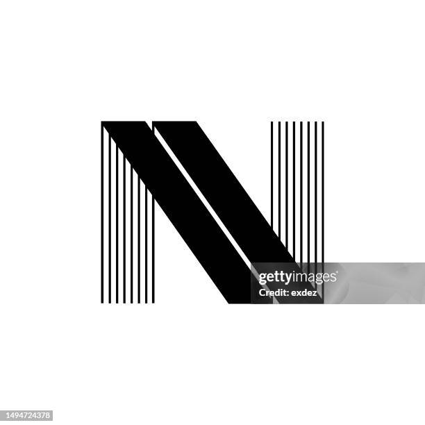 letter n logo - letter n stock illustrations