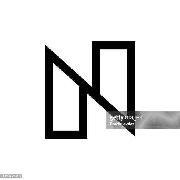 buchstabe n logo - buchstabe l stock-grafiken, -clipart, -cartoons und -symbole