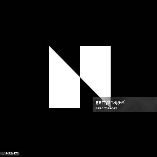 buchstabe n logo - monogramm stock-grafiken, -clipart, -cartoons und -symbole