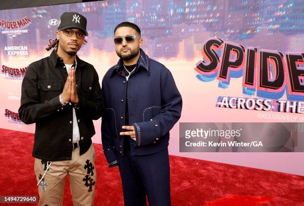 Metro Boomin and NAV attend the world premiere of "Spider-Man: Across The Spider-Verse" at Regency Village Theatre on May 30, 2023 in Los Angeles,...