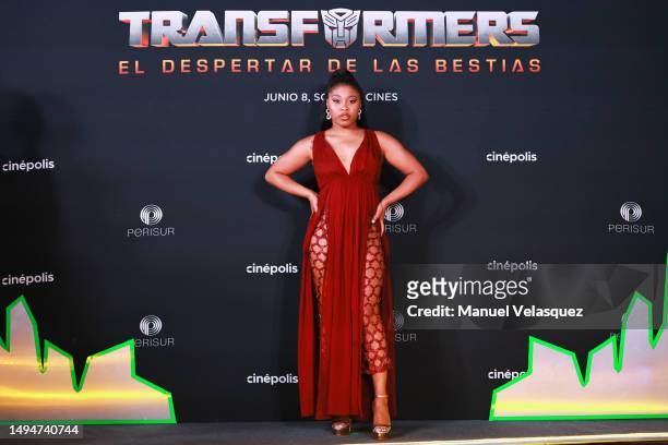 Dominique Fishback attends the Mexico City Premiere of Paramount Pictures' "Transformers: Rise of the Beasts" at Cinepolis Perisur on May 30, 2023 in...
