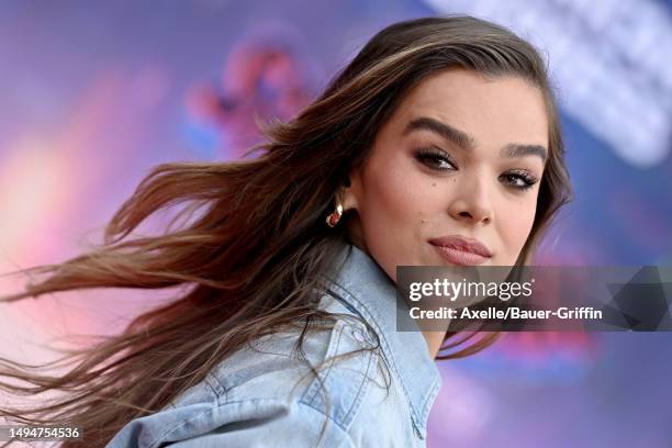 Hailee Steinfeld attends the World Premiere of Sony Pictures Animation's "Spider-Man: Across the Spider Verse" at Regency Village Theatre on May 30,...