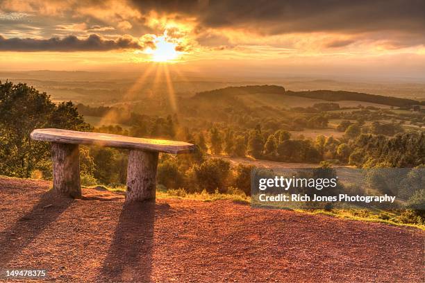 sunset over clent - worcestershire stock pictures, royalty-free photos & images