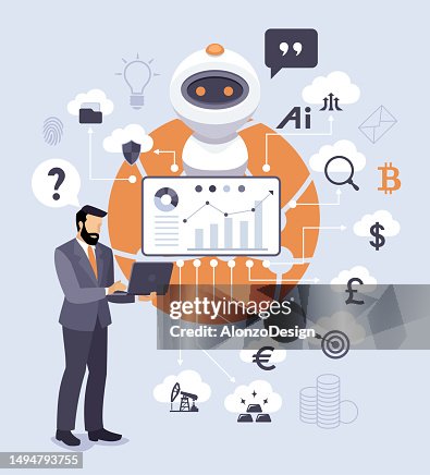 New Business Concept Technology And Finance Trends Robot With