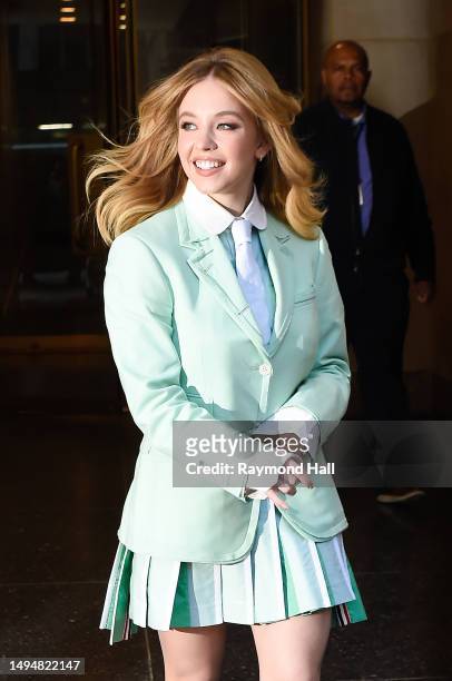 Sydney Sweeney arrives at the Today show on May 31, 2023 in New York City.