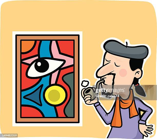 künstler - kunstausstellung stock-grafiken, -clipart, -cartoons und -symbole