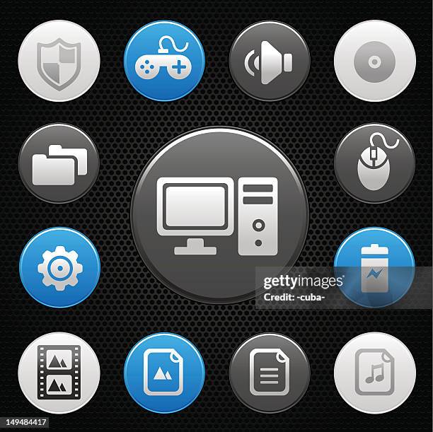 computer icons on grill - modem light stock illustrations