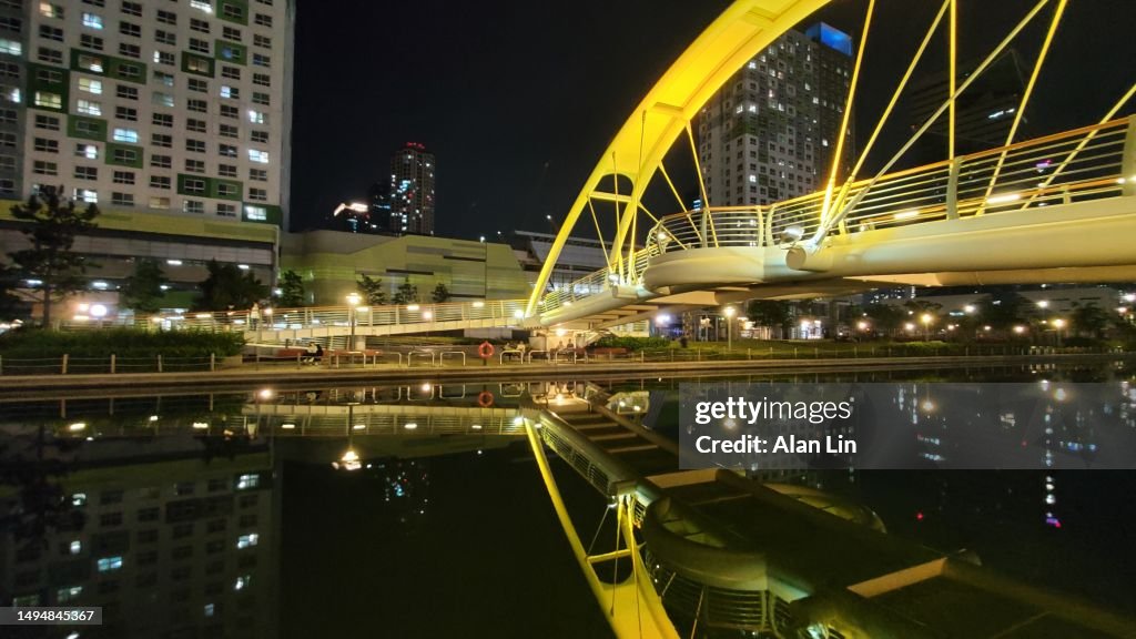 Cityscape of Songdo Central Park, Songdo, South Korea