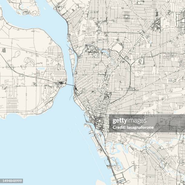Buffalo New York Usa Vector Map High-Res Vector Graphic