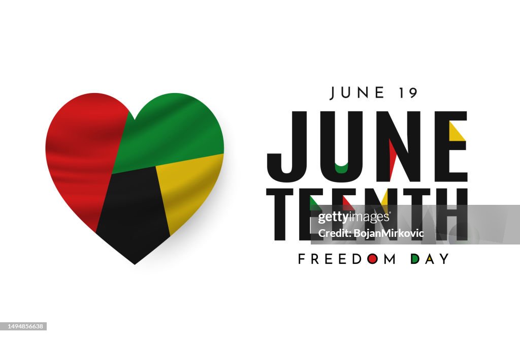 Juneteenth-Karte, Tag der Freiheit, 19. Juni. Vektor
