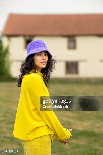 french summer nights - bucket hat stock pictures, royalty-free photos & images