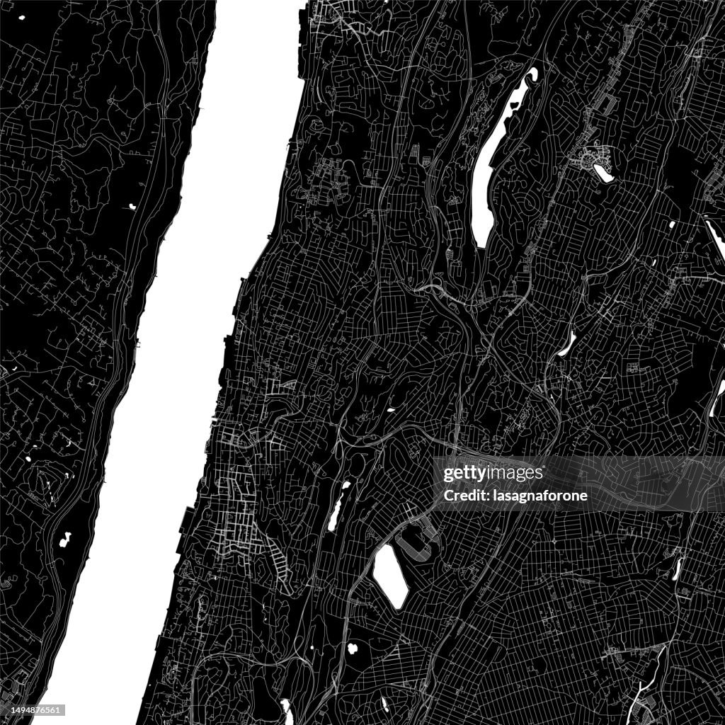 Yonkers, New York, USA Vector Map