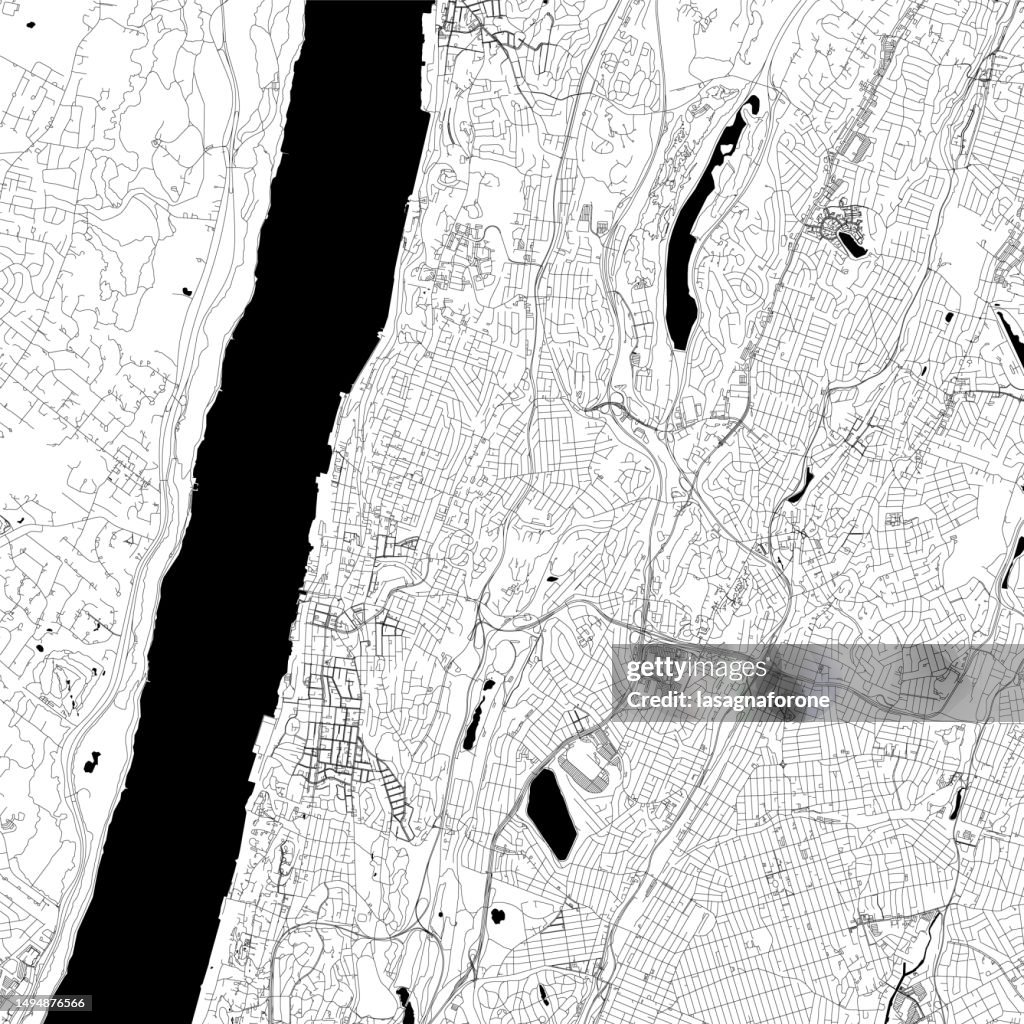 Yonkers, New York, USA Vector Map