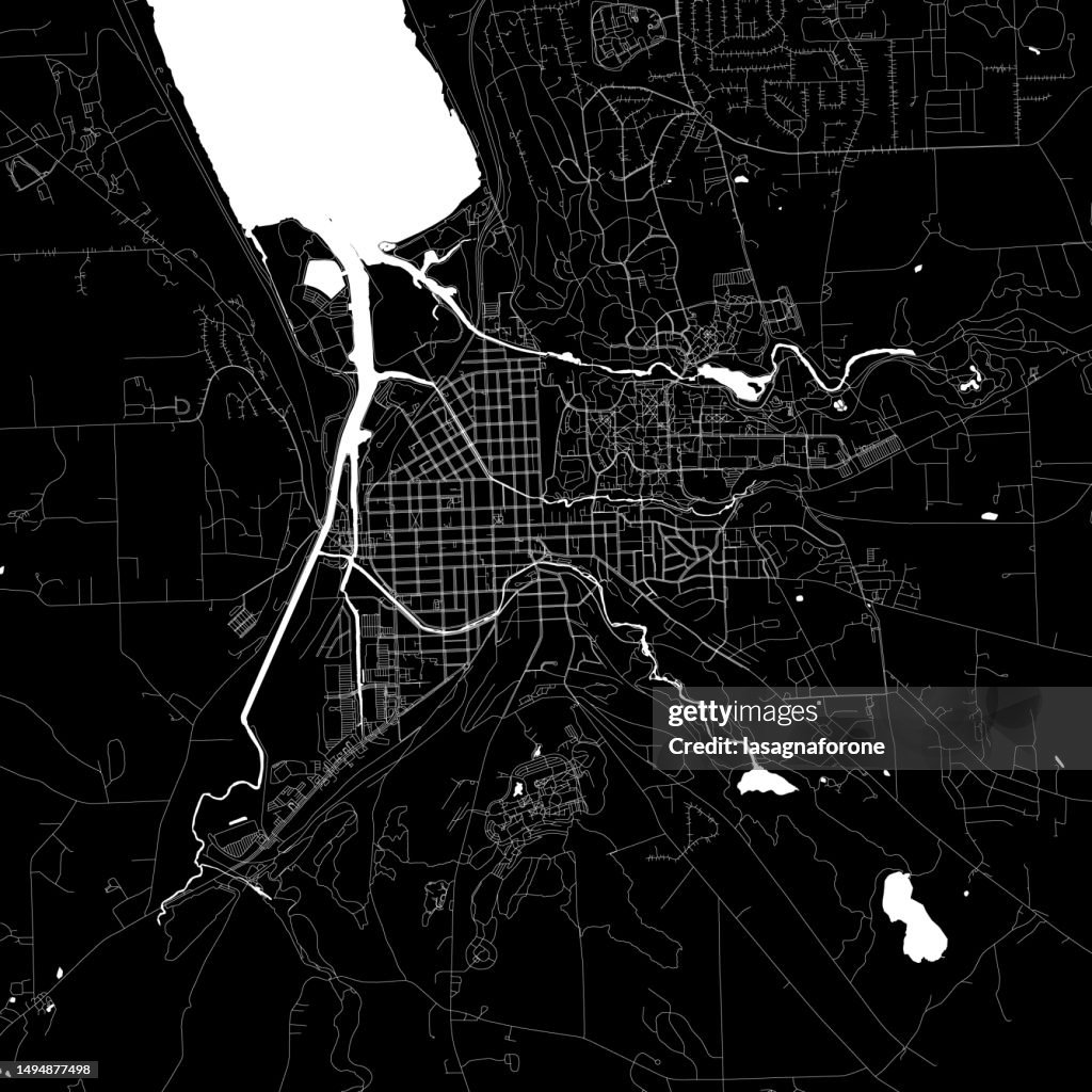 Ithaca, New York, USA Vector Map