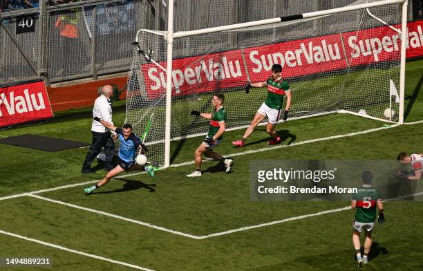 Dublin , Ireland - 2 July 2023; Colm Basquel of Dublin celebrates after scoring his and his side's second goal during the GAA Football All-Ireland...