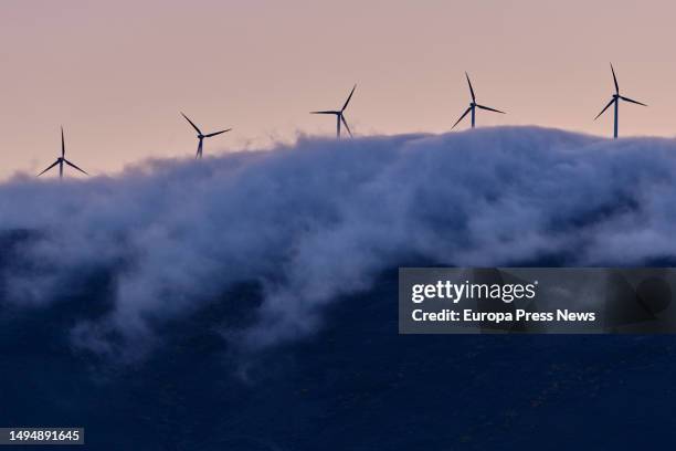 Wind turbine at the Sil y Meda wind farm, as of May 31 in Esgos, Ourense, Galicia, Spain. The transactional market in the renewable energy sector in...