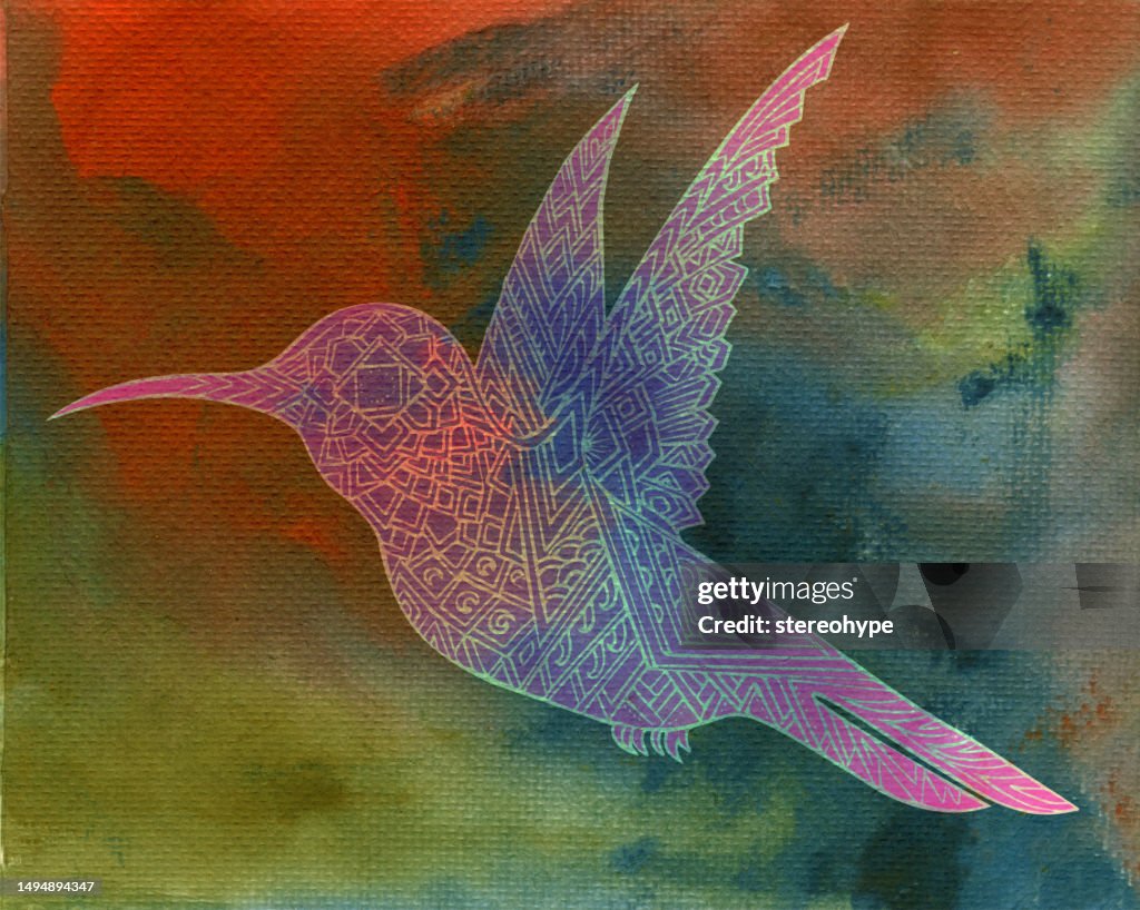 Hummingbird in flight