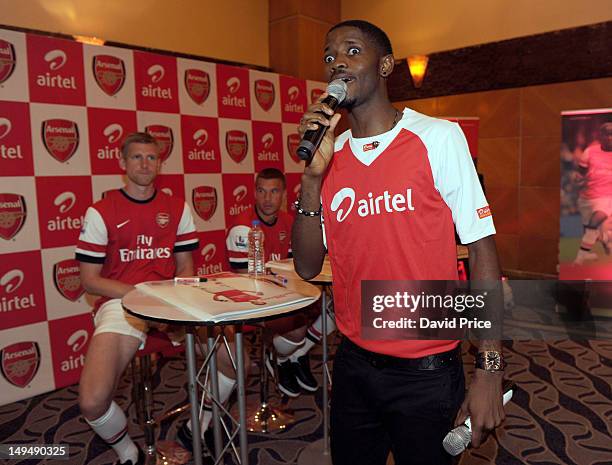 Arsenal fans at Airtel a partner of Arsenal FC promotional activity on July 29, 2012 in Lagos, Nigeria.