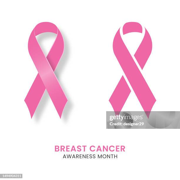 illustrazioni stock, clip art, cartoni animati e icone di tendenza di disegno vettoriale del nastro di sensibilizzazione del cancro al seno su sfondo bianco. - fiocco