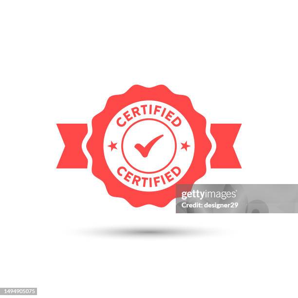certified stamp icon. - fashion icon vector stock illustrations